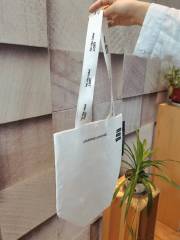 Small Fashion Reusable Waterproof Transparent PP Woven Women Shopping Bag