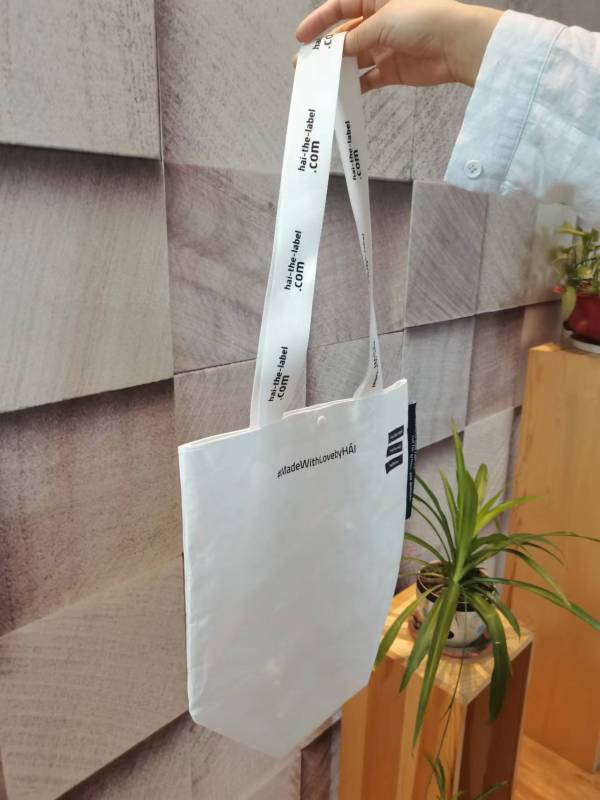 Small Fashion Reusable Waterproof Transparent PP Woven Women Shopping Bag