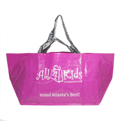 Fashionable Eco-Friendly Waterproof Cmyk Printing Laminated PP Woven Women Shopping Bag