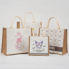 Eco-Friendly Fashionable Canvas Cmyk Printing Shopping Bag Jute Bag