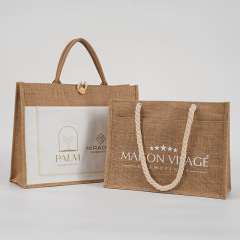 Reusable Fashionable Canvas Cmyk Printing Shopping Bag Jute Bag