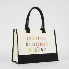 Fashionable Custom Printing T/C Canvas Eco-Friendly Women Handbag Shopping Bag