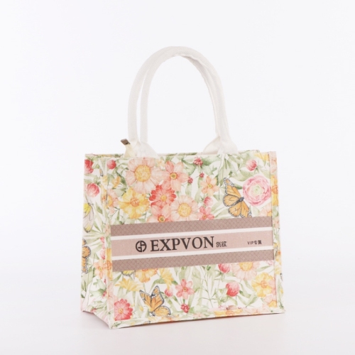 Reusable Custom Printing Cotton Canvas Women Shopping Tote Bag