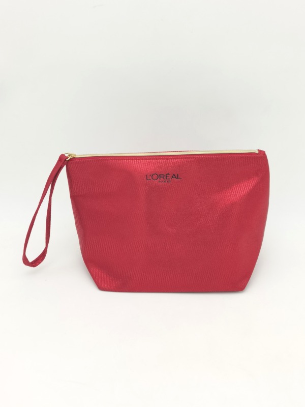 Personalized Branding Red Makeup Tools Storage Travel Wash Cosmetic Pouch Bag