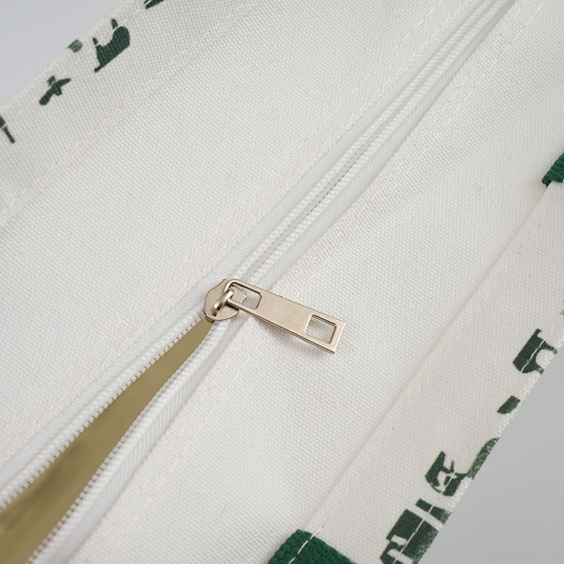 Reusable Custom Branded PU Handle Canvas Body Women Totebag Shopping Bag