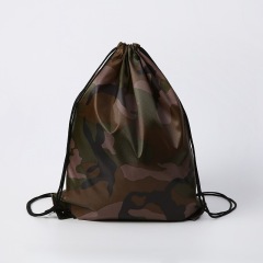 Reusable Portable Cheap Custom Polyester Sports Gym Drawstring Backpack Sring Bag