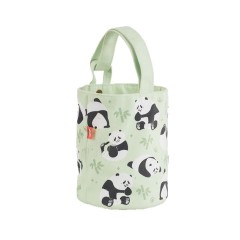 Custom Design Cmyk Printing Canvas Body Bucket Lunch Bag Women Ladies Hand Bag