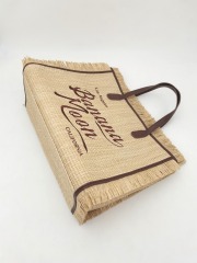 High Quality Branding PU Embroidery Trimming Summer Holiday Seaside Beach Straw Bag