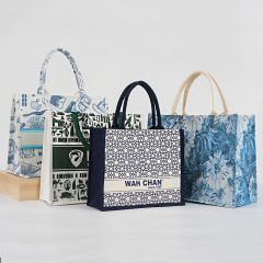 Reusable Custom Branded PU Handle Canvas Body Women Totebag Shopping Bag