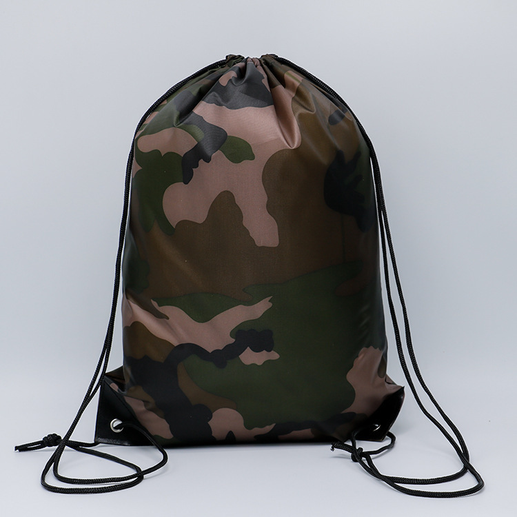 Reusable Portable Cheap Custom Polyester Sports Gym Drawstring Backpack Sring Bag