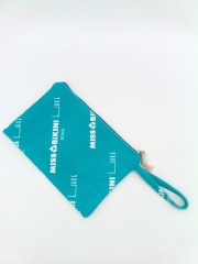 Customized Branding Cmyk Casual Light Cotton Canvas Hand Pouch Bag Pochette