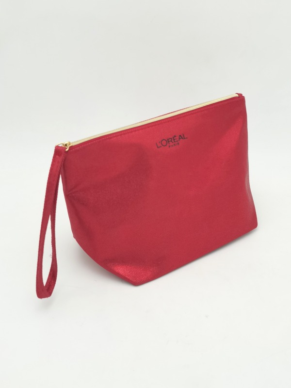 Personalized Branding Red Makeup Tools Storage Travel Wash Cosmetic Pouch Bag