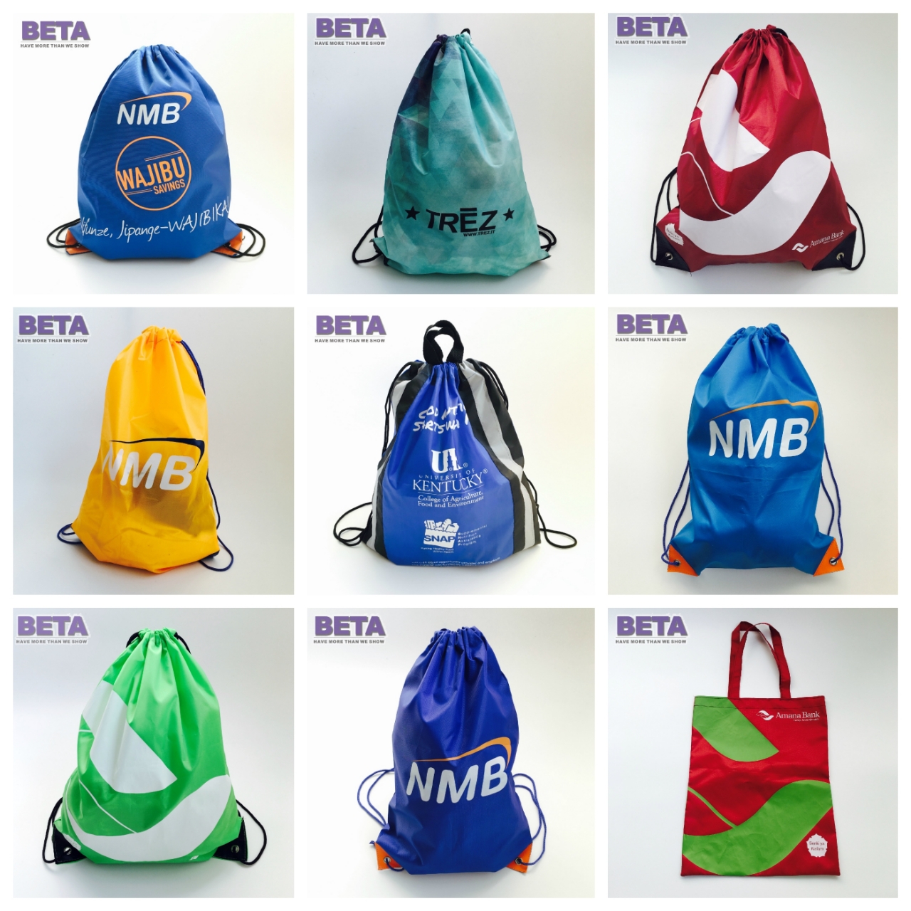 Reusable Portable Cheap Custom Polyester Sports Gym Drawstring Backpack Sring Bag