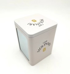 Branding Coffee Shop Restaurant Embossed Logo Tinplate Napkin Box Tissue Holder
