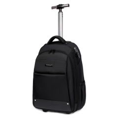 Two Wheels Waterproof Travel Rolling Trolley Laptop Bag Shouder Backpack Luggage