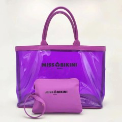 Fluorescence Color Custom Waterproof Big PVC Tote Pouch Holiday Pool Beach Bag
