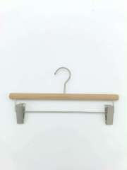 Natural Color Wooden Beech Wood Straight Skirts Trousers Clips Hanger