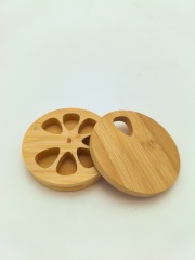 Sustainable Round Bamboo Wooden Pill Organizer 7days Weekly Medication Storage Pill Box