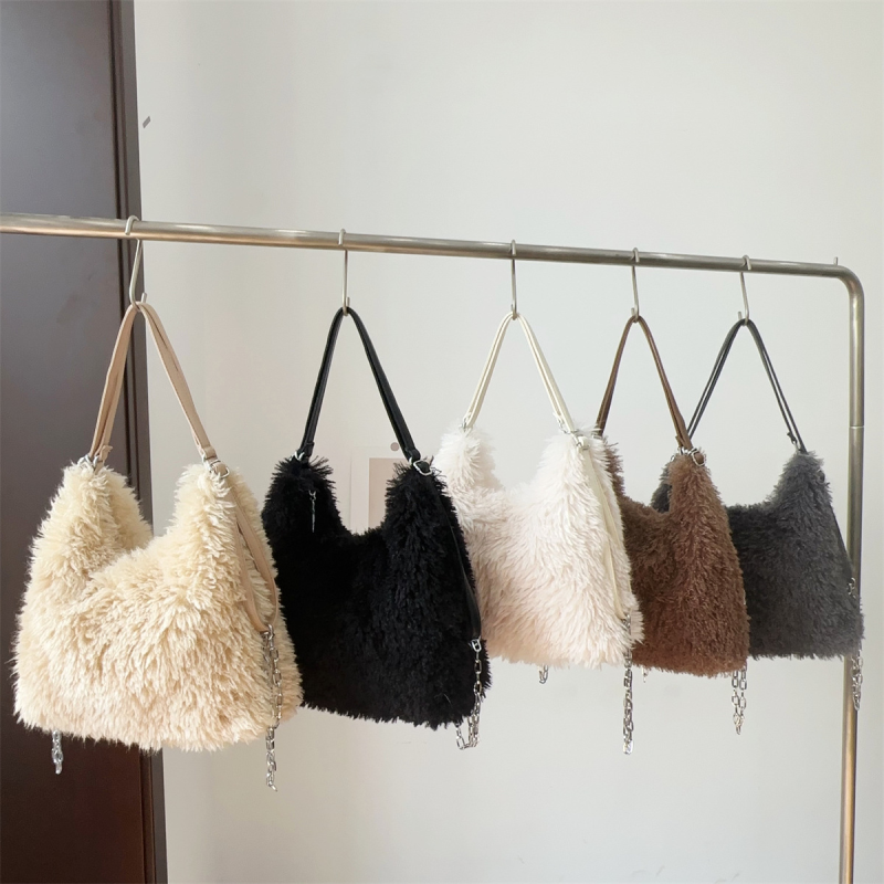 Warm Soft Fur Fluffy Plush Winter Autumn Shoulder Satchel Bag Backpack