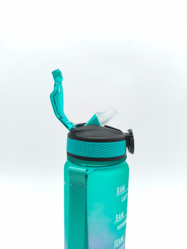 BPA Free Eco-Friendly Fitness Large Capacity 1000ml Time Scale Sport Water Bottle