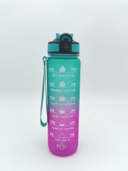BPA Free Eco-Friendly Fitness Large Capacity 1000ml Time Scale Sport Water Bottle
