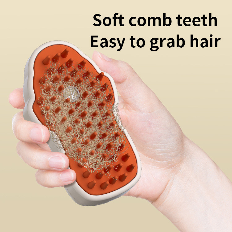 Dogs&Cats Grooming Tool Spray Anti-Flying Fur&Massage Bristles Self-Cleaning Pet Brush