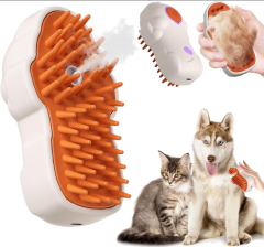 Dogs&Cats Grooming Tool Spray Anti-Flying Fur&Massage Bristles Self-Cleaning Pet Brush