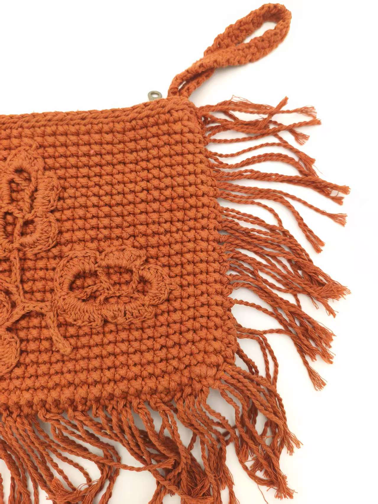 Autumn Embroidery Trimming Holiday Beach Style Handbag Handmade Thread Crochet Pochette