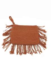 Autumn Embroidery Trimming Holiday Beach Style Handbag Handmade Thread Crochet Pochette