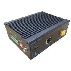 1000M Simplex 2 Ports Industrial Ethernet To Rj45 12V Dc Gigabit Sfp Fiber Optic Media Converter Switch