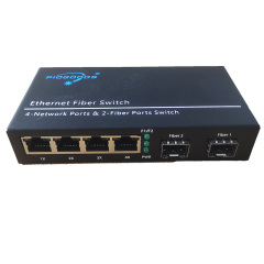 Gigabit Ethernet Sc 10/100/1000M 2Sfp To 4Rj45 4 Port Fiber Optic Media Converter