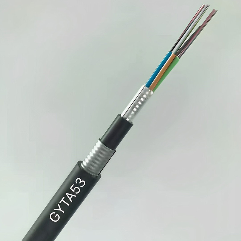GYTA53 Outdoor 2~216 Core Stranded Loose Tube Armored Fiber Optic Cable