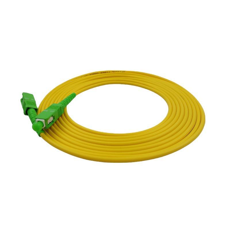 SC/APC 3.0mm G65D G657A ftth optical fiber patch cord 3 meter fiber optic patch cord