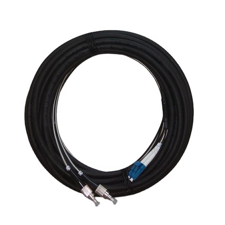 Armored Outdoor Cable Assembly with DLC Connector for Base Station Fiber Optic Patch Cord