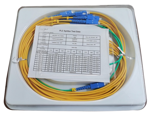 1X8PLC optical fiber splitter