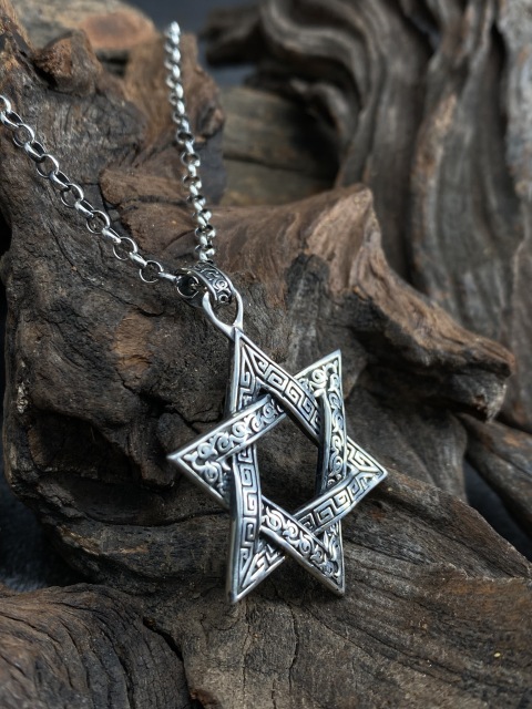 Star Of David  Magen David Pendant Hexagram Pendant Sterling Silver 925