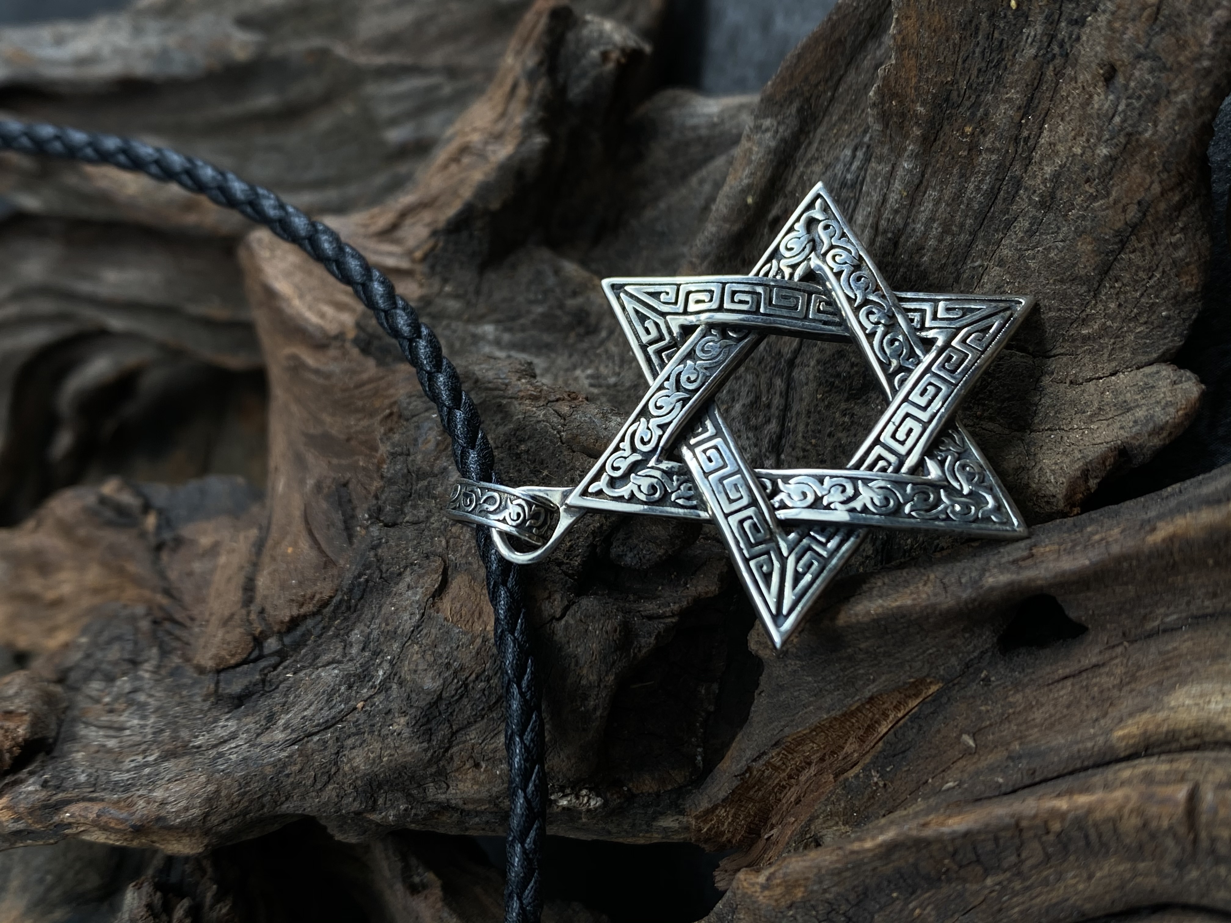 Star Of David  Magen David Pendant Hexagram Pendant Sterling Silver 925
