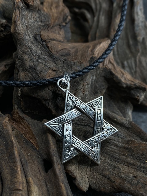 Star Of David  Magen David Pendant Hexagram Pendant Sterling Silver 925