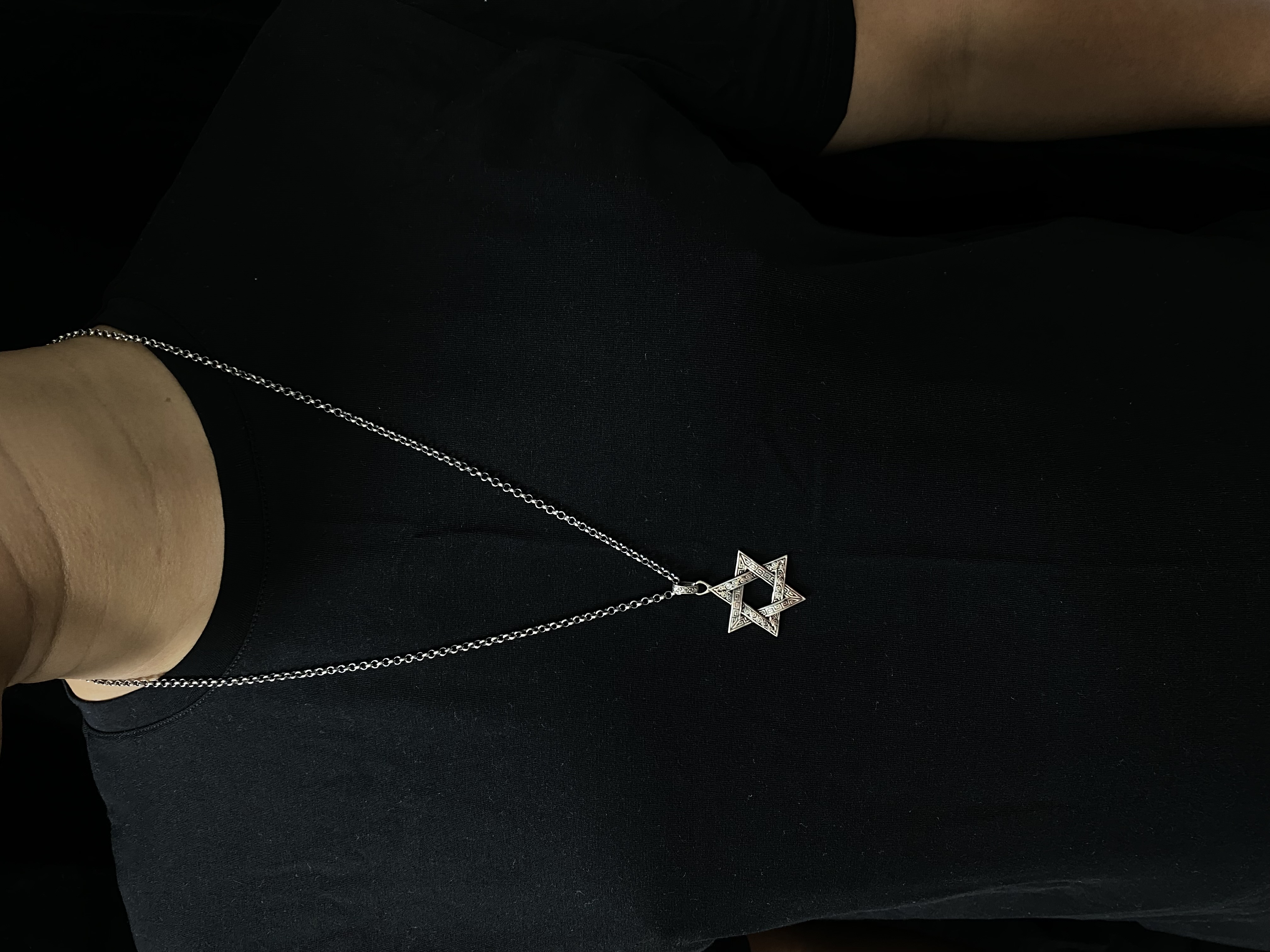 Star Of David  Magen David Pendant Hexagram Pendant Sterling Silver 925