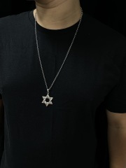 Star Of David  Magen David Pendant Hexagram Pendant Sterling Silver 925