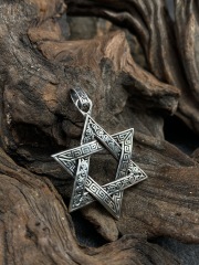 Star Of David  Magen David Pendant Hexagram Pendant Sterling Silver 925
