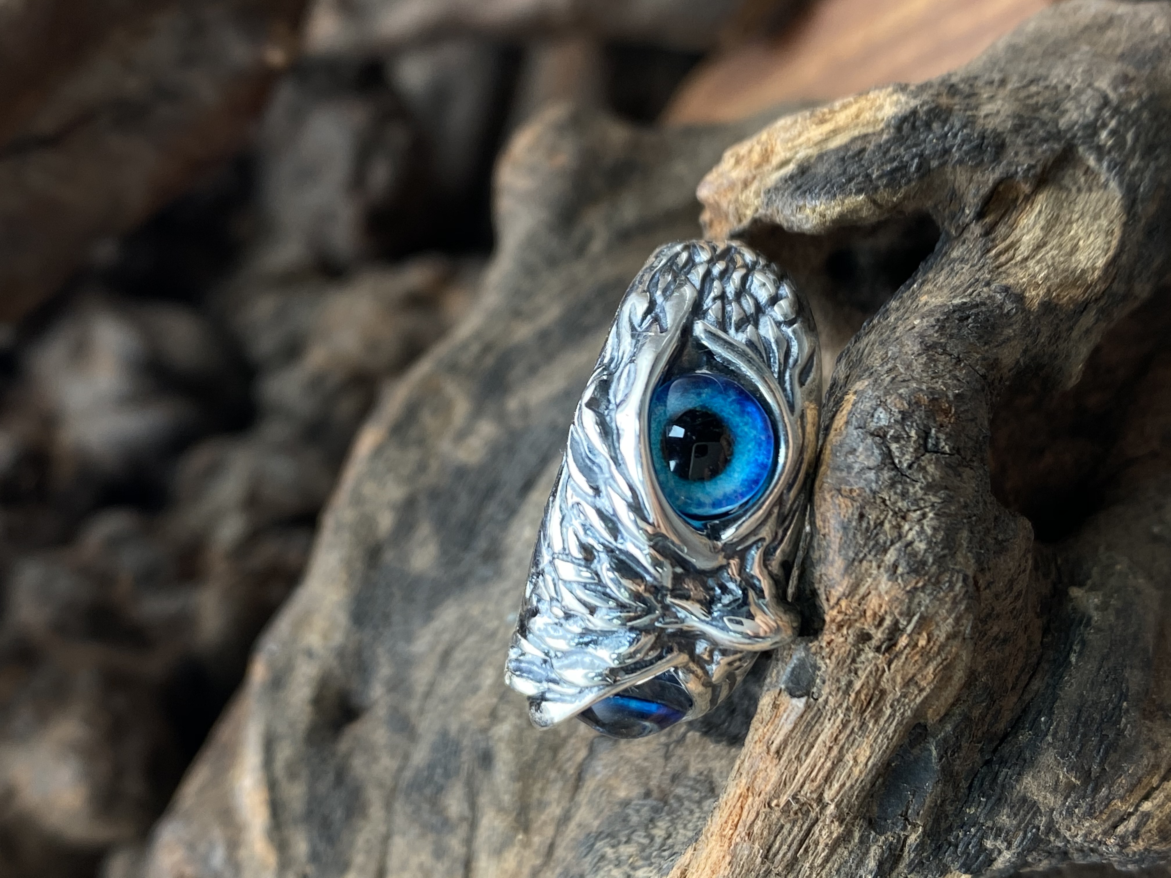 Owl Ring Adjustable Ring Sterling Silver 925