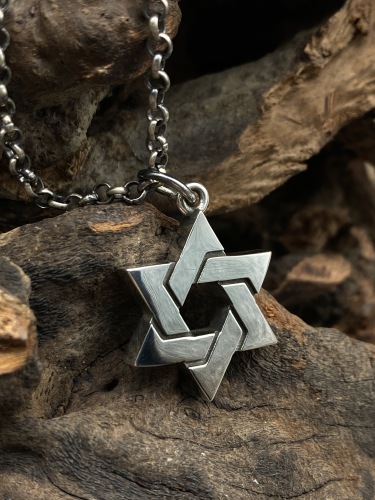Star Of David Pendant Hexagram Pendant Sterling Silver 925