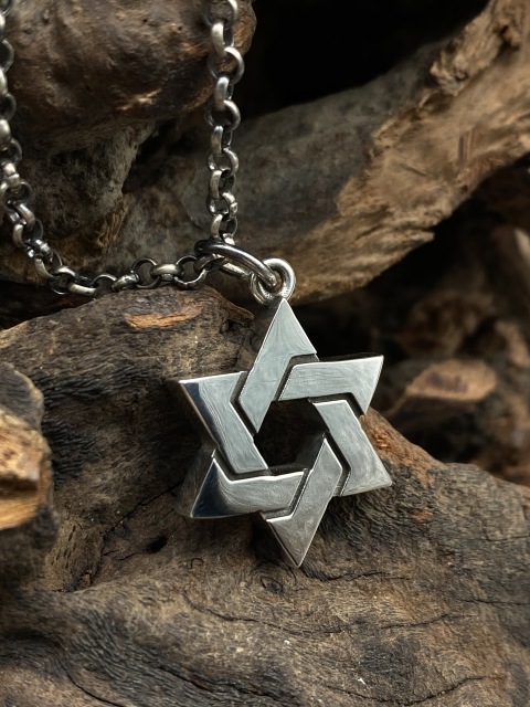 Star Of David Pendant Hexagram Pendant Sterling Silver 925