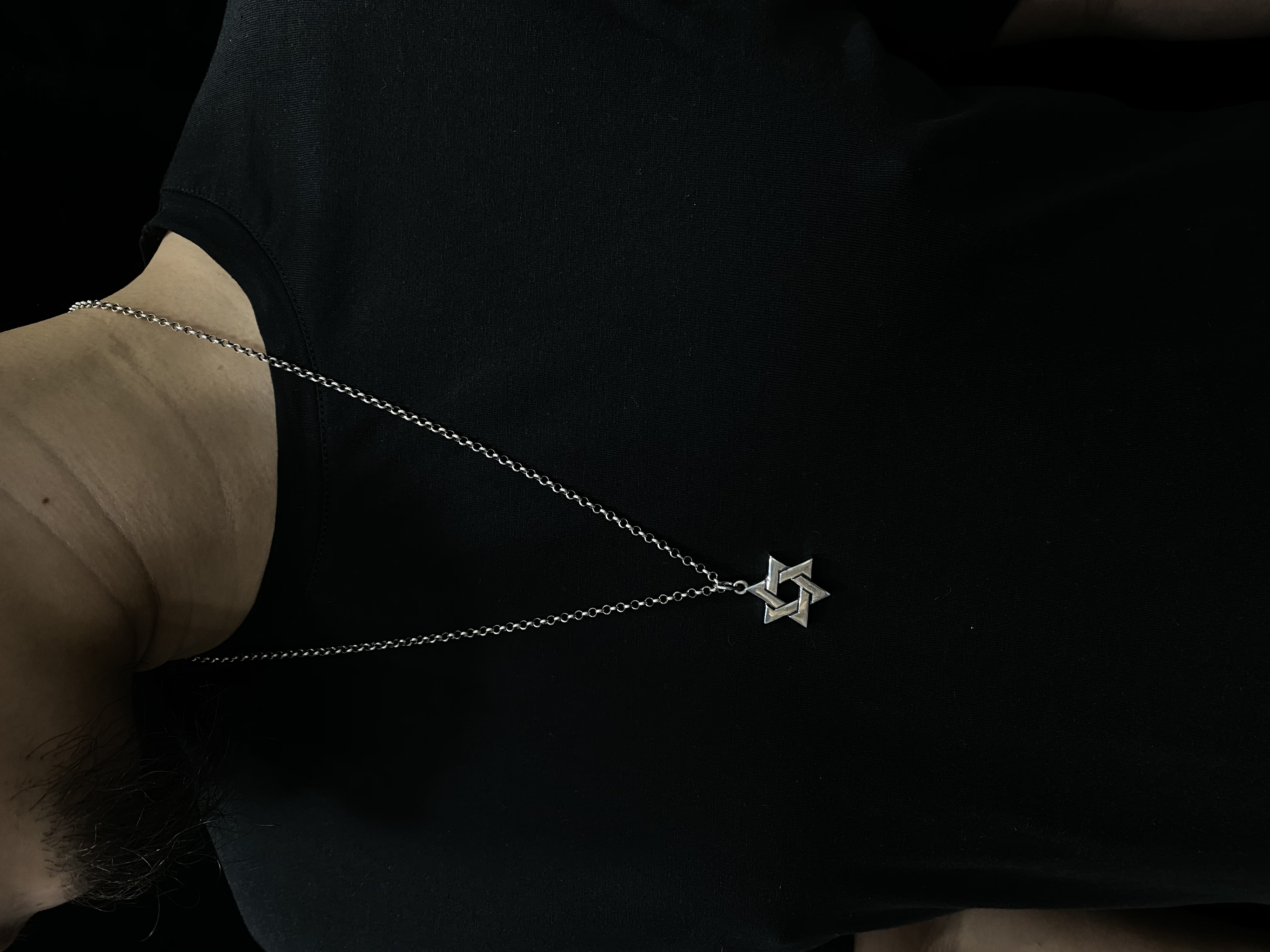 Star Of David Pendant Hexagram Pendant Sterling Silver 925