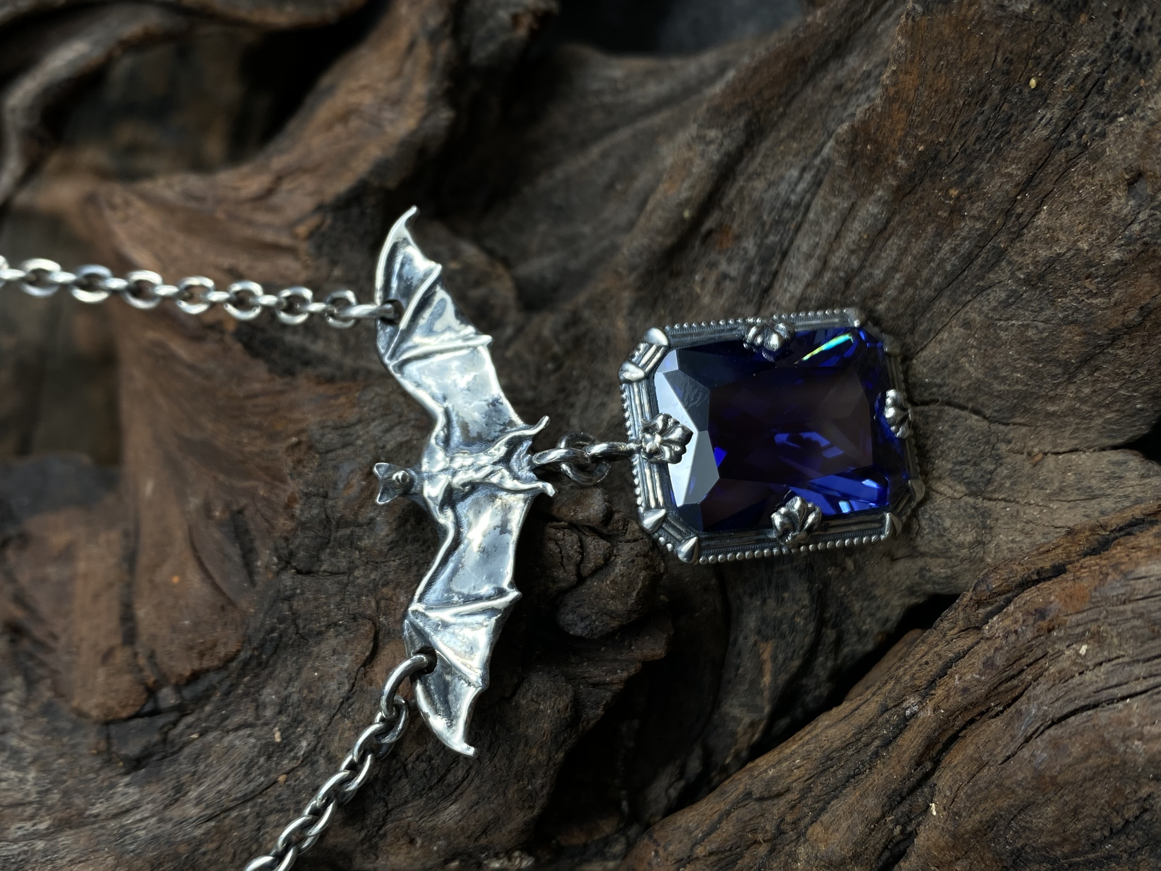Bat Pendant Gothic jewelry Vampire Bat Necklace Gothic Necklace Bat Necklace S925
