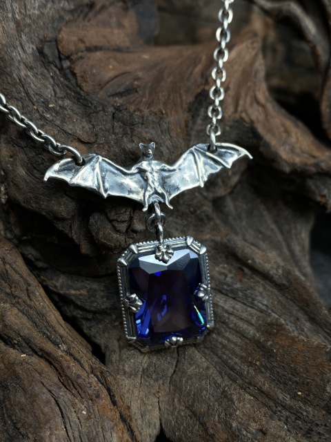 Bat Pendant Gothic jewelry Vampire Bat Necklace Gothic Necklace Bat Necklace S925