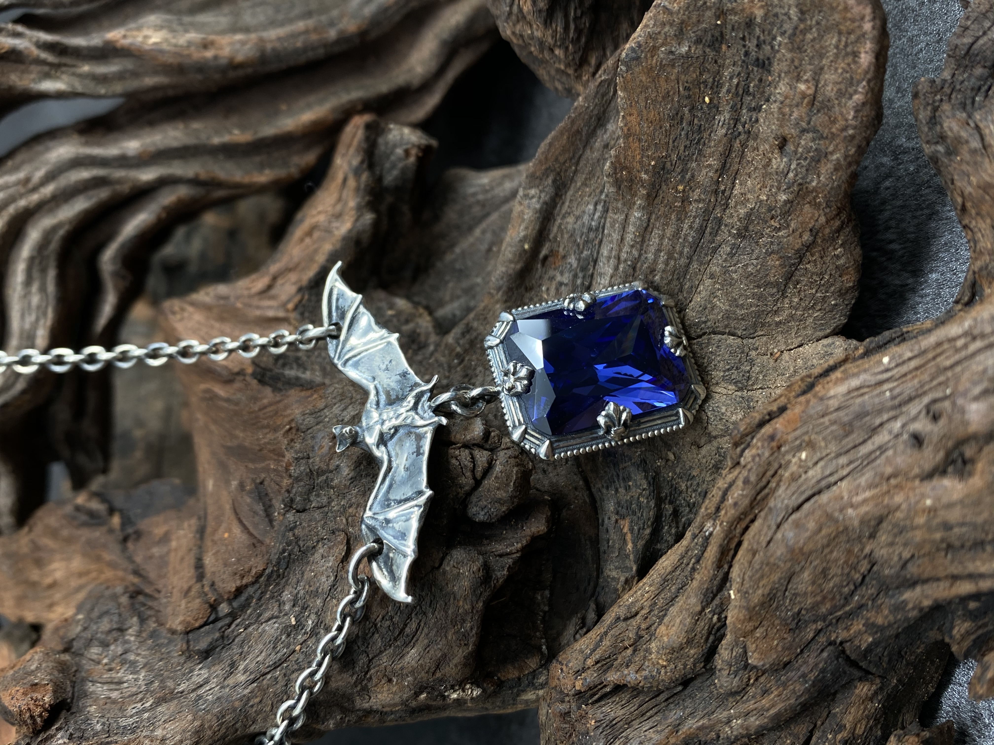 Bat Pendant Gothic jewelry Vampire Bat Necklace Gothic Necklace Bat Necklace S925