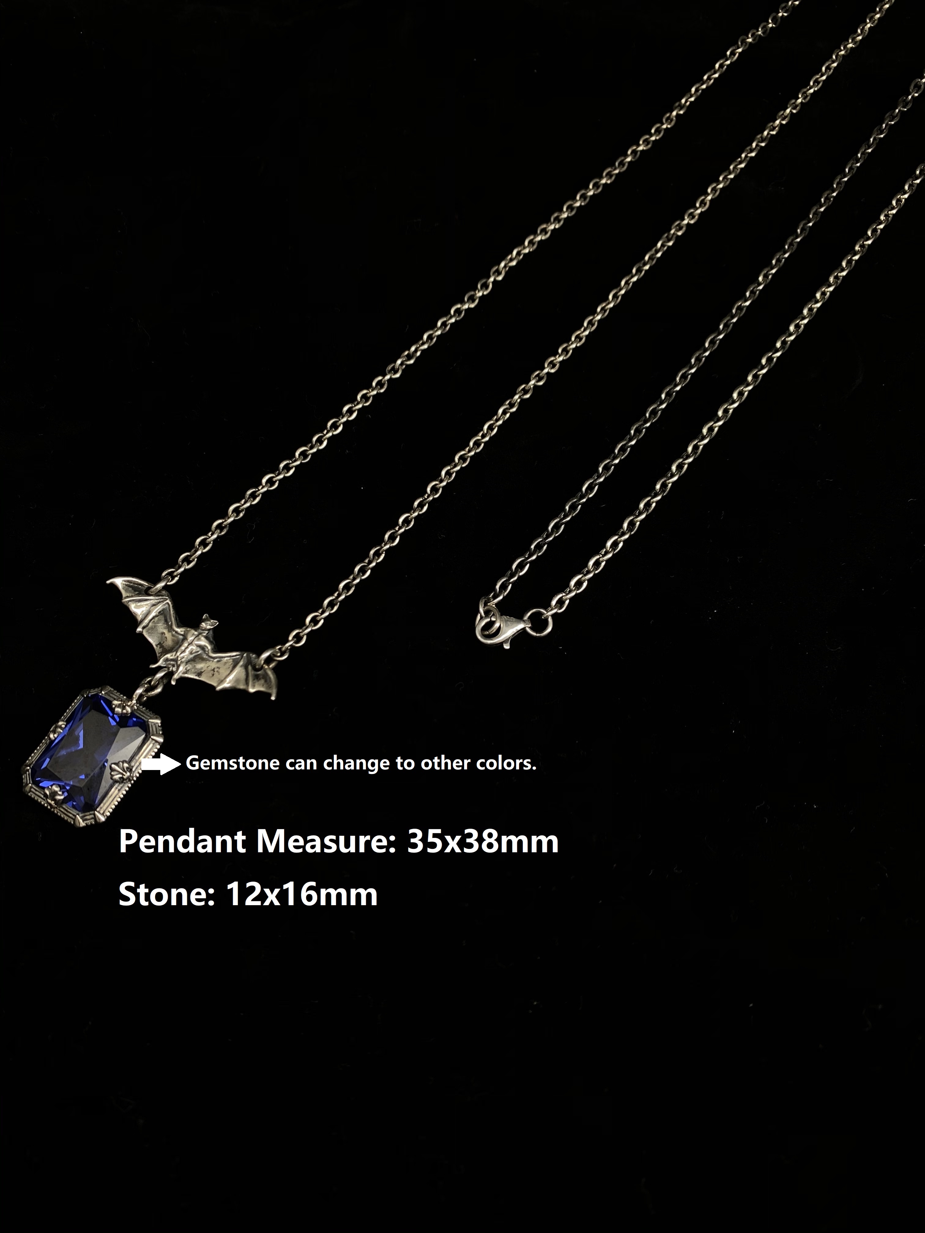 Bat Pendant Gothic jewelry Vampire Bat Necklace Gothic Necklace Bat Necklace S925