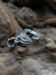 Chameleon Pendant lizard Pendant Cabrite Pendant Necklace For Men Gift For Him Sterling Silver 925